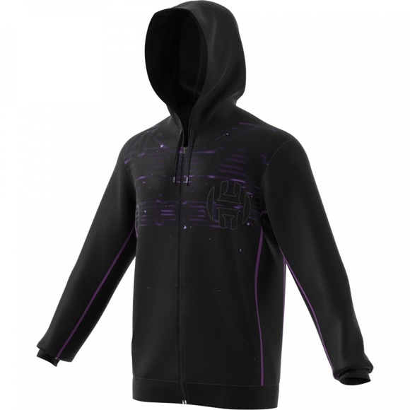 adidas x James Harden FZ Star Wars Aurebesh Hoodie FN3232 (Black/Purple) - Picture 1 of 7